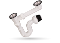 Double sink flexible trap