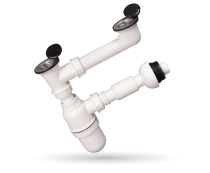Double sink bottle trap