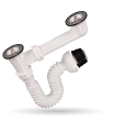 Double sink flexible trap