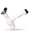 Single sink bottle trap