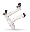 Double sink bottle trap